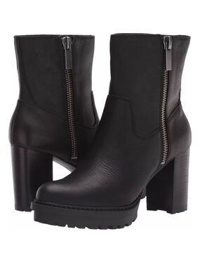 Lucky Brand Bajax Black Lug Sole Boots